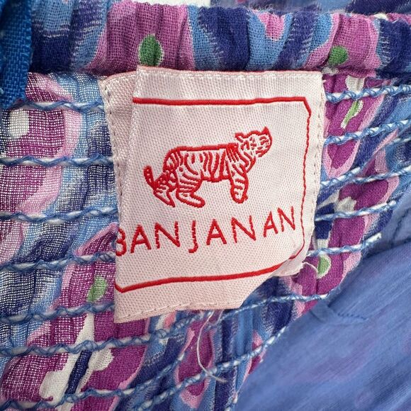 Banjanan Bonnie Dream Granada Tiered Maxi Purple Cotton Dress Size X-Small XS - Picture 5 of 10